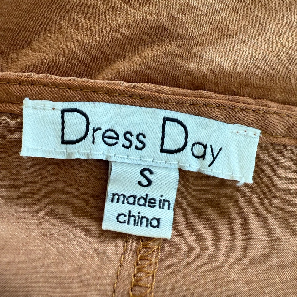 Dress Day Copper Faux Wrap Dress - Picture 8 of 8